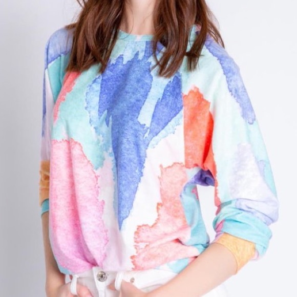 PJ Salvage Tops - NWT Multi-Colored Long-Sleeved Top PJ Salvage